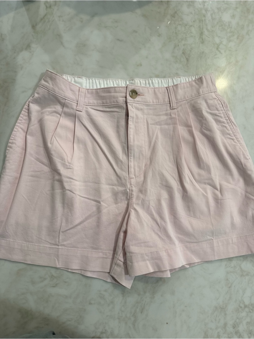 Old Navy Women's Extra High-Rise Pleated Pink Shorts